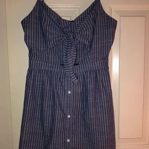 Blue Jean striped button dress